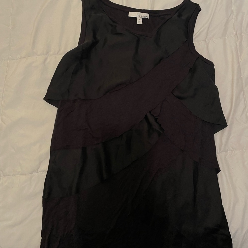 Black Tiered Tank Top - Lucy & Laurel